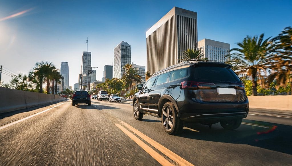 Los Angeles luxury car ride